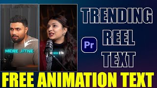 Highlight Text in Premiere Pro  Trending Reels Text Editing  Text Animation Premiere Pro [upl. by Ahsikad]