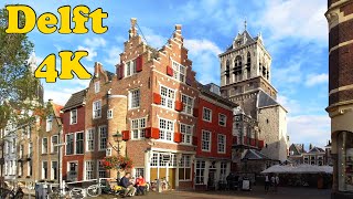 Delft Netherlands Walking tour 4K [upl. by Iatnwahs]