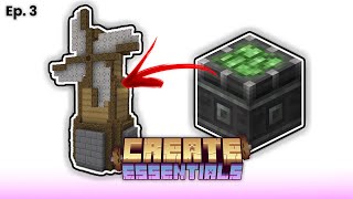 Como eu construi um MOINHO DE VENTO no Minecraft Create Mod [upl. by Sset]