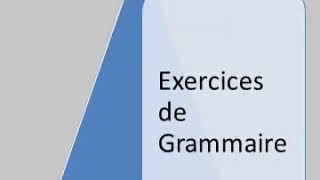 Exercices de grammaire avec corrigés élèves de primaire et moyen [upl. by Blodgett]