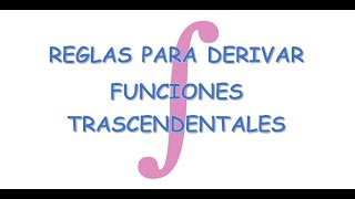 Reglas Para Derivar Funciones Trascendentales Parte 4  Funciones Trigonométricas [upl. by Kwok129]