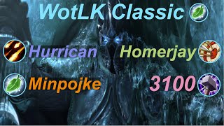 WotLK Classic  RDru DLock vs MHunt RPala  Minpojke Hurricanlord Homerjay  S8 [upl. by Atirma404]