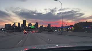 Driving through Interstate I94W  Minneapolis Minnesota  Chasing Sunsets [upl. by Dorraj889]