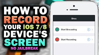 How to Get SHOU an iOS 7 amp 81 Screen Recorder NO JAILBREAK NO COMPUTER [upl. by Adyht]