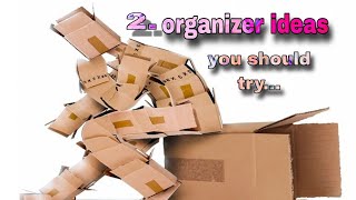 Easy DIY Organizer ideas from waste materials  cardboard box organizer idea  diy organizer diy [upl. by Halla]