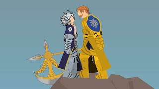 Escanor vs Estarossa nanatsu no taizai  Stick Nodes [upl. by Lunnete859]