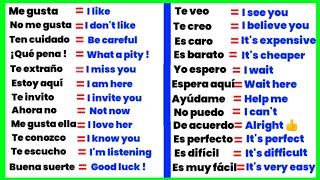 Daily Conversation PHRASES in Spanish For Beginners  Part 7 [upl. by Armallas580]