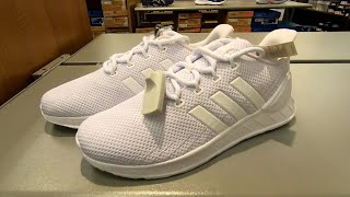 ADIDAS QUESTAR FLOW NXT MENS RUNNING SHOES SNEAKERS WHITE CLOSE UP LOOK [upl. by Ursala]