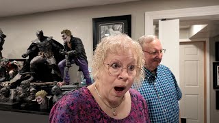 My Family Visits The Batcave For The First Time Batman Statue Collector Collection Room Tour [upl. by Fusuy]