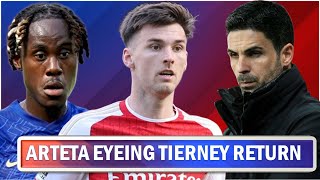 Arsenal Considering Kieran Tierneys Recall From Loan  Chalobah To Bayern Munich On  Roque Hint [upl. by Yhtommit]