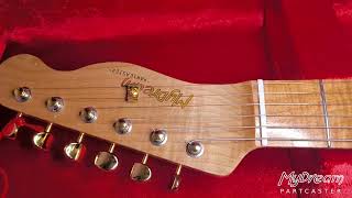 MyDream Partcaster Custom Built  Honey Gold Ash Chambered Alder Tapped Coil [upl. by Novehc]