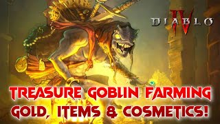 Treasure Goblin Guaranteed Spawn Gold Items amp Cosmetic Farming Lunar Awakening Event  Diablo 4 [upl. by Ameh]