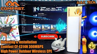 Comfast CFE314N High Power Outdoor Wireless CPE  Unboxing amp Installation [upl. by Nafis]