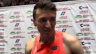 Jake Wightman after his first race in a year at 2024 New Balance Indoor GP [upl. by Ayotan]