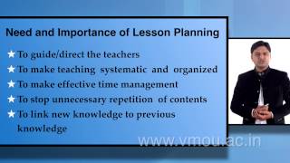 Lesson planning Need and importance [upl. by Erdah]