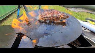 Eat Like a Man Ribeye Seared on 200000 BTU Turkey Fryer Burner Johns Junk Ep 184 [upl. by Annas]