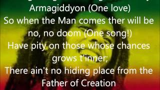 One love Bob Marley lyrics [upl. by Amerd]