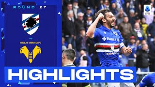 SampdoriaVerona 31  Gabbiadini ends Samp winless run Goals amp Highlights  Serie A 202223 [upl. by Enomsed]