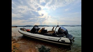 Highfield Sport 800  Rigid Inflatable Hull  SP800 Champagne Details and Honda BF250 [upl. by Mcdonald]