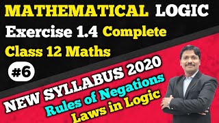 Mathematical Logic Part 6 Ex14  Various Laws in Logic  12th New Syllabus 202021 Dinesh Sir [upl. by Donaghue]