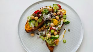 Gebackene Süßkartoffel Avocado Vegan Rezepte Sweet potato Gesundes essen [upl. by Eendys]