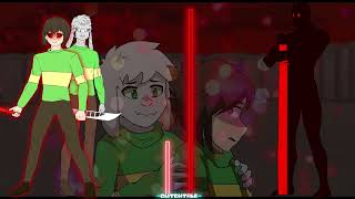 Glitchtale EP 9 Chara and asriel VS Hate  Power levels   V2 [upl. by Mathew]