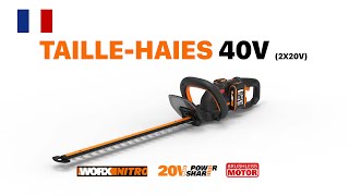 WORX WG286E taillehaie à batterie 40V FR [upl. by Phalan]