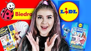 BACK TO SCHOOL BIEDRONKA VS LIDL 💜 GDZIE SĄ LEPSZE SZKOLNE RZECZY [upl. by Delmore484]