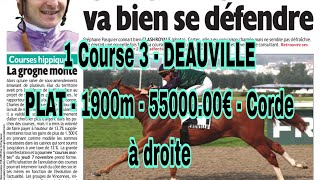 3 novembre 2024 quinte 1 Course 3  DEAUVILLEPLAT  1900m  5500000€  Corde à droite [upl. by Moraj]