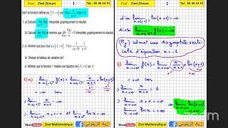 06  Logarithme Népérien Correction Exercice Bac Scientifique [upl. by Scott351]