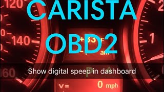 CARISTA OBD2 SHOW DIGITAL SPEED IN DASHBOARD [upl. by Cinnamon]