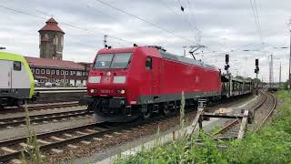 Güterzug mit 185 1831 und Autowagen [upl. by Innattirb]