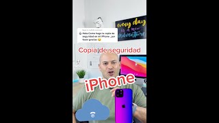 Como hacer una copia de seguridad en iphone shorts [upl. by Dilahk753]