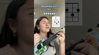 Noviembre Sin Ti de Reik en el Ukelele💔 TUTORIAL FÁCIL flightukulele shorts [upl. by Lizzy]