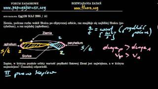 fpg139  Ruch Ziemi wokół Słońca MAJ 2005  A1  zadanie z fizyki  filomaorg [upl. by Jamin]