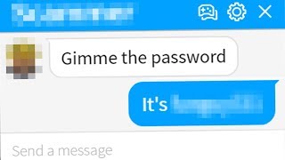 GIVING MY ROBLOX PASSWORD TO PEOPLE [upl. by Ramonda]