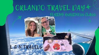 Orlando Florida Travel Day Flying Business Class Aer Lingus Manchester to Orlando MCO Airport [upl. by Olivette128]