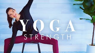 Chair Yoga Stretch amp Strength  Seated Exercises for Seniors amp Beginners [upl. by Nola]