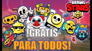 Free Pins  Emotes Gratis hazlo ya  BRAWL STARS [upl. by Scutt]