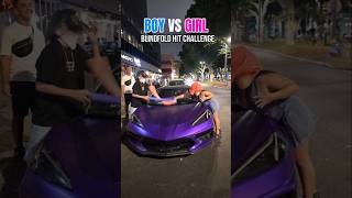 Boy Vs Girl Blindfold Hit Challenge blindfold challenge automobile viral feedshorts [upl. by Refinnaej]