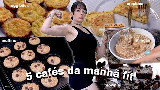 5 RECEITAS DE CAFÉ DA MANHA FIT FÁCIL [upl. by Niwde]