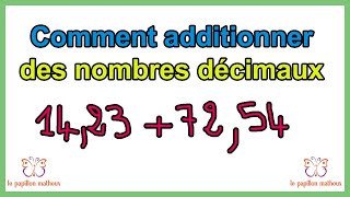 Comment additionner des nombres décimaux CM1  CM2 [upl. by Dominick]