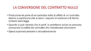 LA CONVERSIONE DEL CONTRATTO NULLO [upl. by Champ]