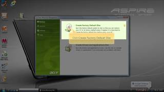 Acer eRecovery  Recovery CD  DVD Creation English [upl. by Agiaf]