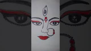 Jai ma Kali 😊🙏 drawing  shorts  video [upl. by Modestia]