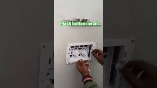 Wall mounted 🚽 Flush button Install Part2 plumbing nishadfitting nishad fitting [upl. by Alejna]