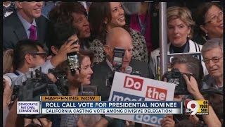 Roll call vote for presidential nominee at DNC [upl. by Munafo199]