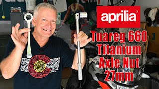 Aprilia Tuareg 660  Titanium Axle Nut [upl. by Brena]