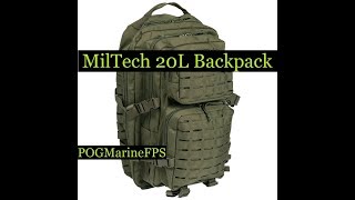 Unboxing Mil Tec US Assault Pack Small Laser Cut Olive 20L [upl. by Ordisi]