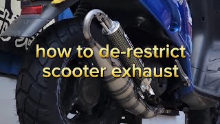 how to derestrict your scooter moped exhaust yasuni R piaggio typhoon [upl. by Niaz]